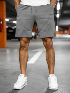 Pantalón corto deportivo para hombre color gris Bolf KS2601
