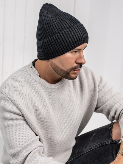 Gorro forrado de invierno para hombre negro Bolf 387046