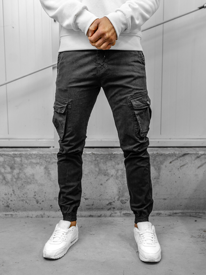 Pantalón jogger de tela cargo para hombre gris Bolf JM5502A