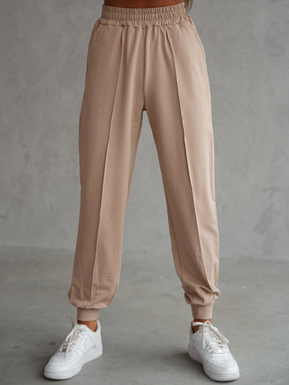 Conjunto de chándal de dos piezas para mujer color beige Bolf 82162