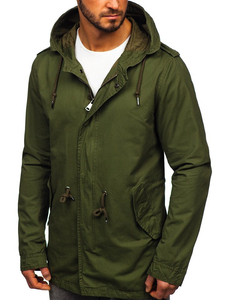 Chaqueta de entretiempo parka para hombre verde Bolf 5391