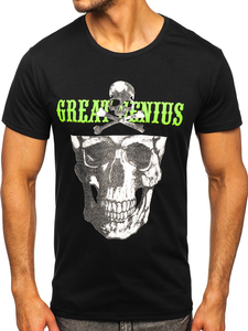 Camiseta estampada para hombre color negro Bolf Y70005