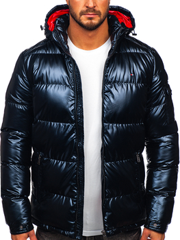 Chaqueta deportiva de invierno acolchada para hombre azul oscuro Bolf EX2138