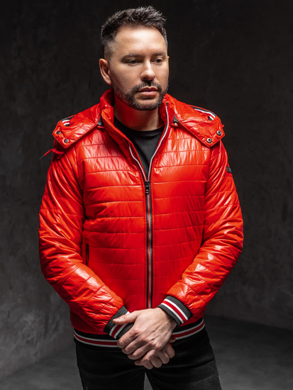 Chaqueta acolchada de entretiempo para hombre rojo Bolf 6191A1