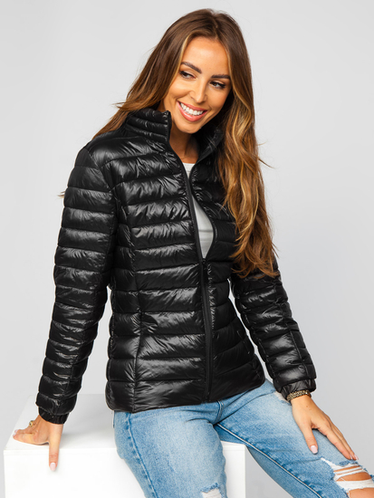 Chaqueta acolchada de entretiempo para mujer negro Bolf 5M706