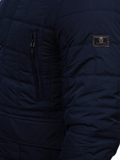 Chaqueta acolchada de entretiempo para hombre color azul oscuro Bolf 22M16