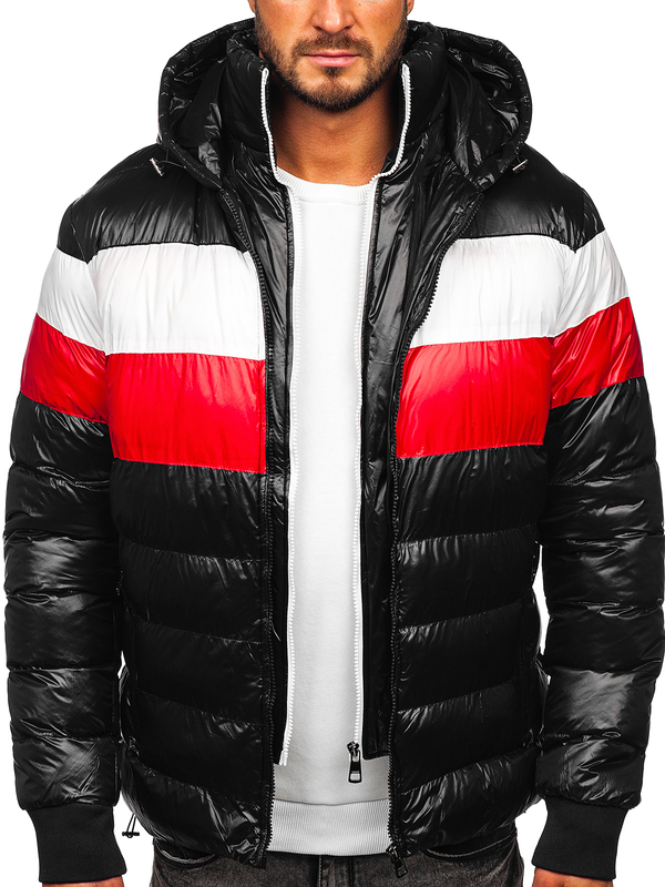 Chaqueta acolchada de invierno para hombre negro Bolf 6592