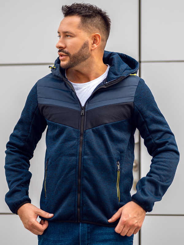 Chaqueta de entretiempo para hombre azul oscuro y verde Bolf BKS2153