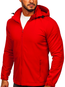 Chaqueta softshell de entretiempo para hombre rojo Bolf HH017