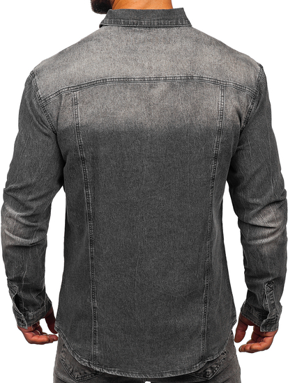 Camisa vaquera de manga larga para hombre grafito Bolf MC712G