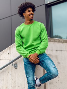 Sudadera sin capucha para hombre verde claro Bolf 2001A