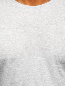 Camiseta lisa de algodón gris claro para hombre Bolf 192397