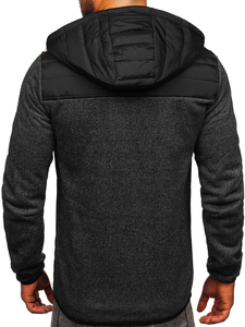 Chaqueta de entretiempo para hombre negro-naranja Bolf BKS2153