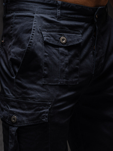 Pantalón corto de tela tipo cargo para hombre azul oscuro Bolf MP0188BSA1