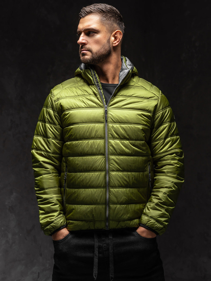 Chaqueta deportiva acolchada de invierno para hombre color verde Bolf BK111