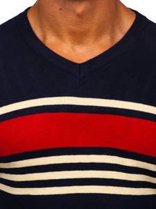 Jersey con escote de pico para hombre azul oscuro Bolf S8536