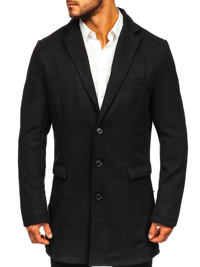 Abrigo de invierno para hombre color negro Bolf 1047-1