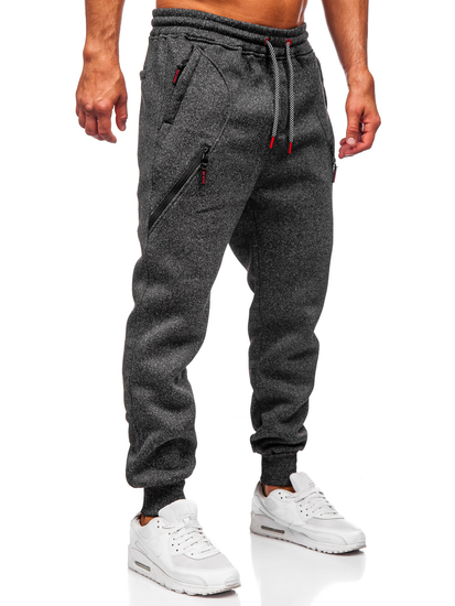 Pantalón forrado de chándal jogger para hombre grafito Bolf Q1104
