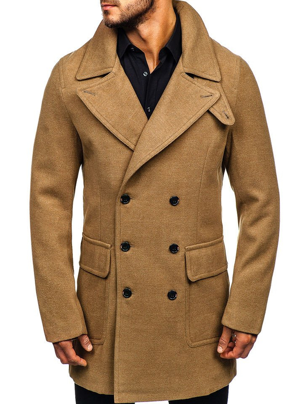 Abrigo de invierno para hombre camel Bolf 1048