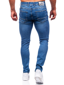 Pantalón vaquero regular fit para hombre azul oscuro Bolf 3434