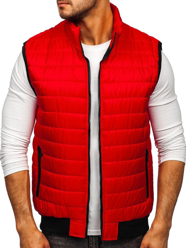 Chaleco acolchado para hombre color rojo Bolf MY77