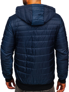 Chaqueta deportiva de entretiempo para hombre color azul oscuro Bolf M10019