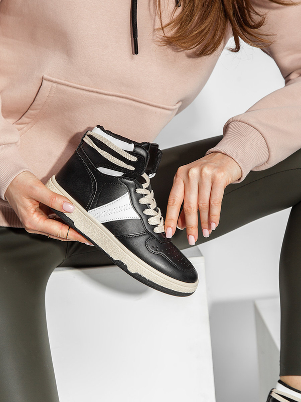 Calzado deportivo tipo sneakers para mujer negro Bolf YD650