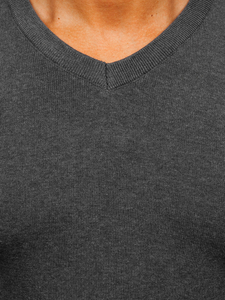 Jersey de cuello en V para hombre grafito Bolf H2405