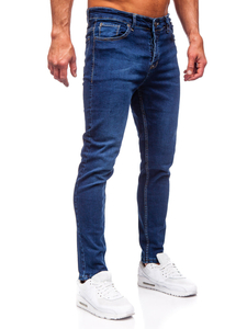 Pantalón vaquero slim  fit para hombre azul oscuro Bolf 6290