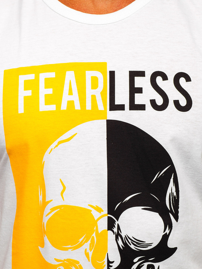 Camiseta estampada sin mangas color blanco Bolf 14819