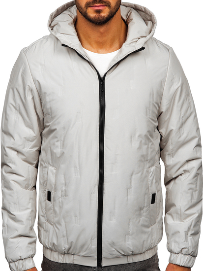 Chaqueta de entretiempo con capucha para hombre beige Bolf 5M3116