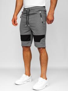 Pantalón corto deportivo para hombre gris y blanco Bolf Q3877