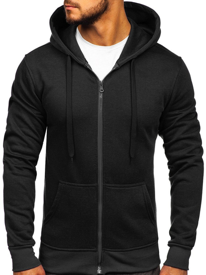 Sudadera con capucha para hombre negro Bolf 2008