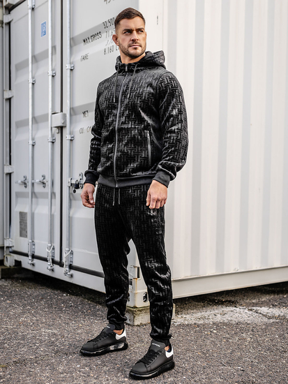 Chándal de hombre de terciopelo negro Bolf 3B113A2