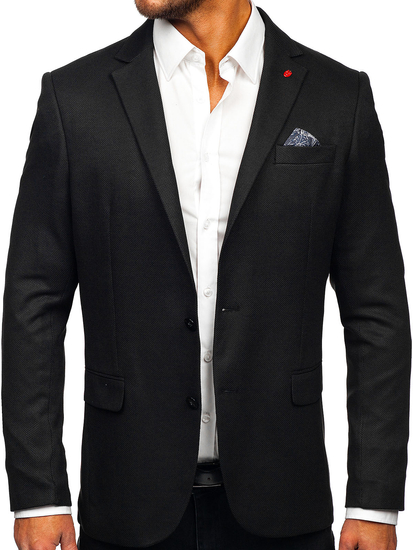 Hombre Blazer elegante Negro Bolf 05