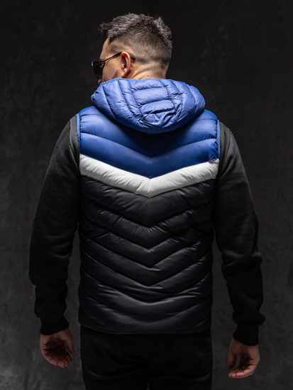 Chaleco acolchado con capucha para hombre azul marino Bolf HDL88004A1