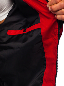 Chaqueta de entretiempo para hombre rojo Bolf 7349