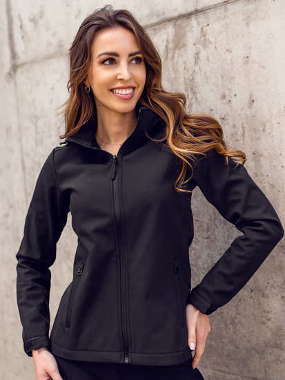 Chaqueta softshell de entretiempo para mujer color negro Bolf HH018