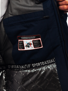 Chaqueta de invierno para hombre azul oscuro Bolf 22M320