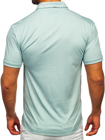 Camisa de manga corta para hombre verde menta Bolf 2005