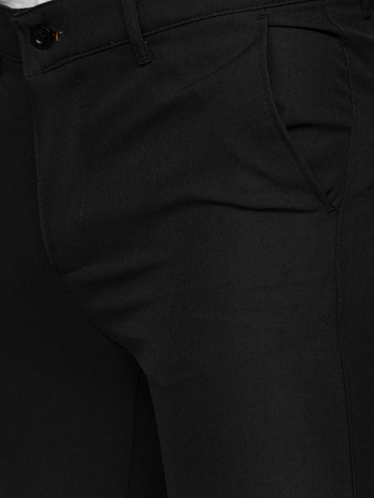 Pantalón chinos de tela para hombre negro Bolf 0031