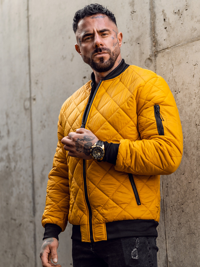 Chaqueta de entretiempo bomber para hombre camel Bolf MY-01
