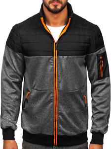 Chaqueta acolchada de entretiempo para hombre negro Bolf 8M907