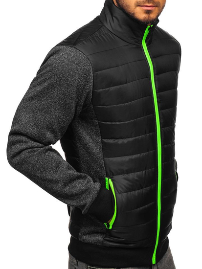 Chaqueta de entretiempo para hombre negro Bolf TY50