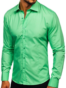 Camisa elegante de manga larga para hombre menta Bolf 1703