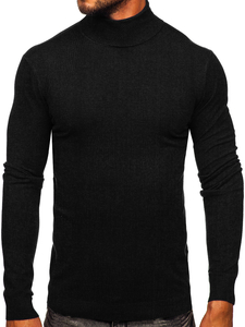 Jersey básico con cuello alto para hombre negro Bolf MMB600