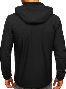 Chaqueta softshell de entretiempo para hombre negro Bolf HH017