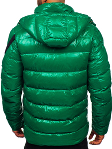 Chaqueta acolchada de invierno para hombre verde Bolf 9981