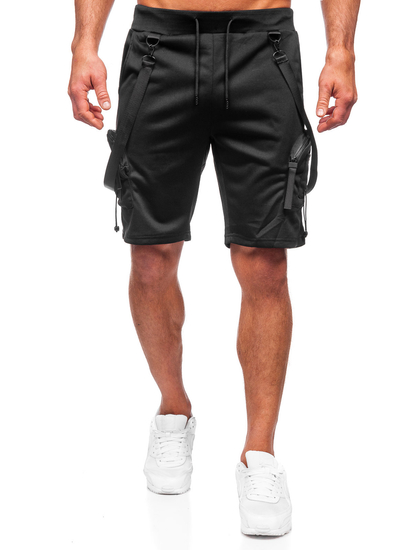Pantalón de chándal cargo para hombre negro Bolf HS7179