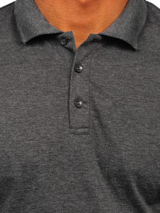 Camiseta polo de manga corta para hombre grafito Bolf 8T80